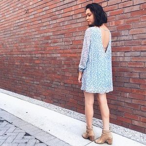 Urban outfitters floral shift dress open back